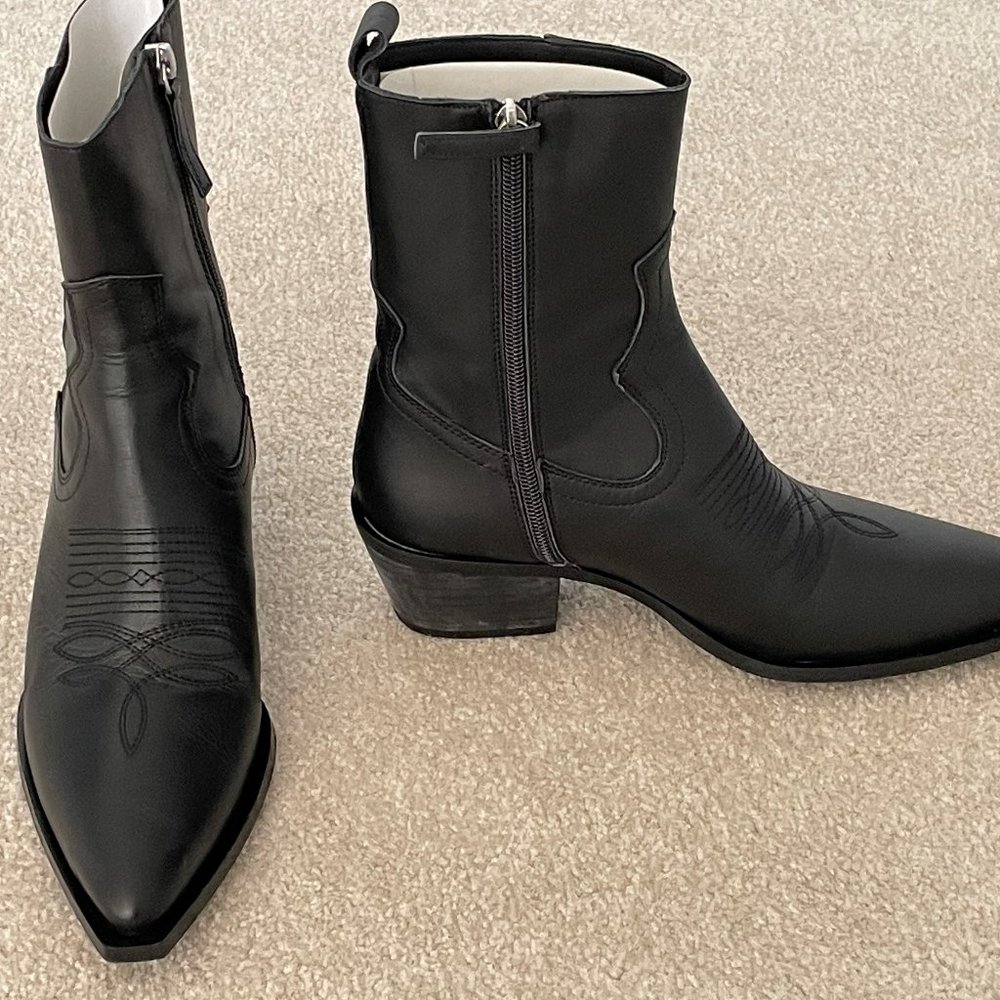 Zara Black Women's Cowboy Boots
